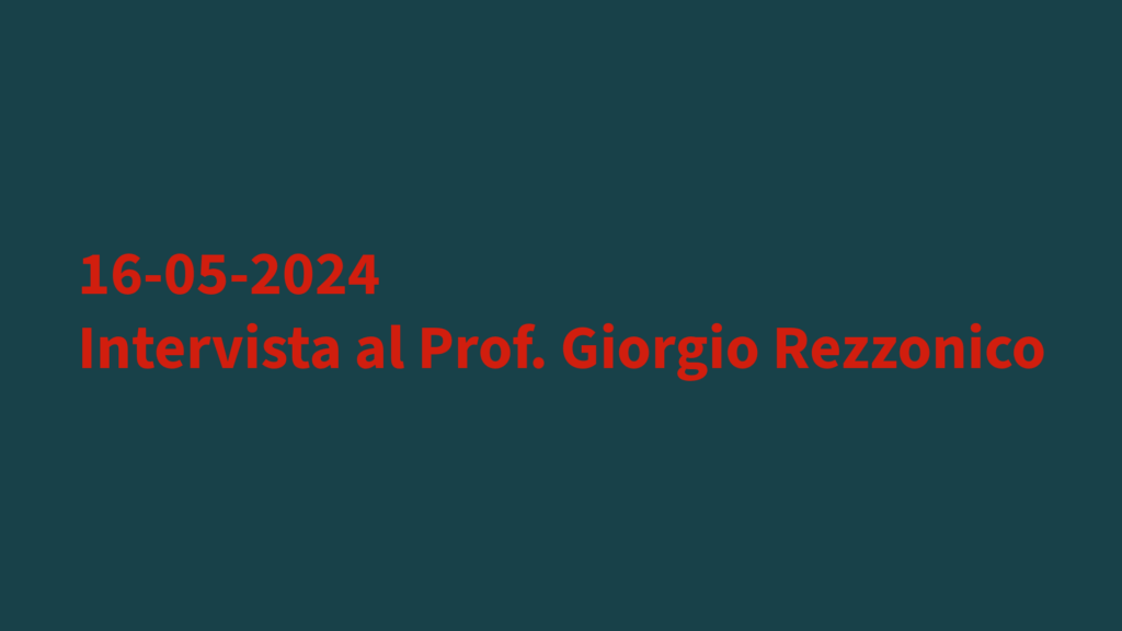 SITCC DAY 2024 - Intervista al Prof. Giorgio Rezzonico