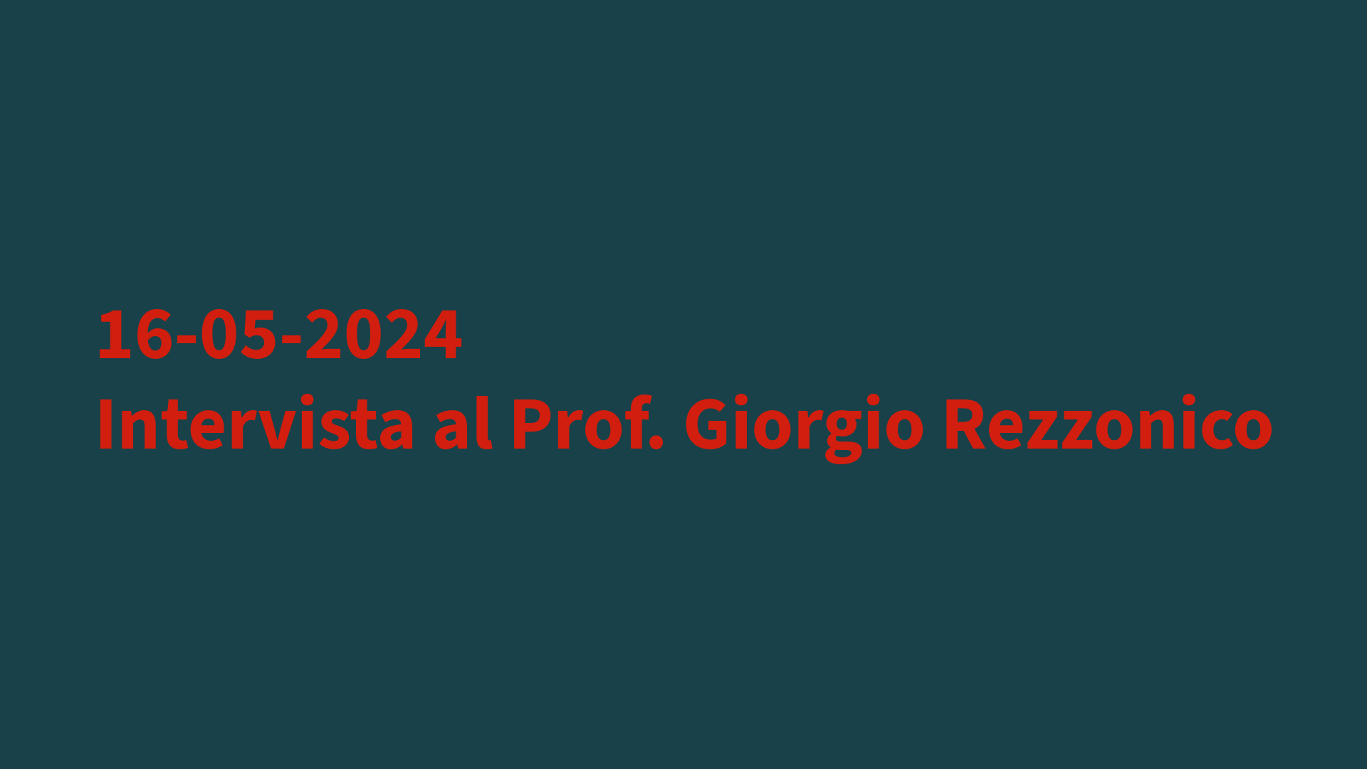 Al momento stai visualizzando Intervista al Prof. Giorgio Rezzonico – SITCC Day 2024