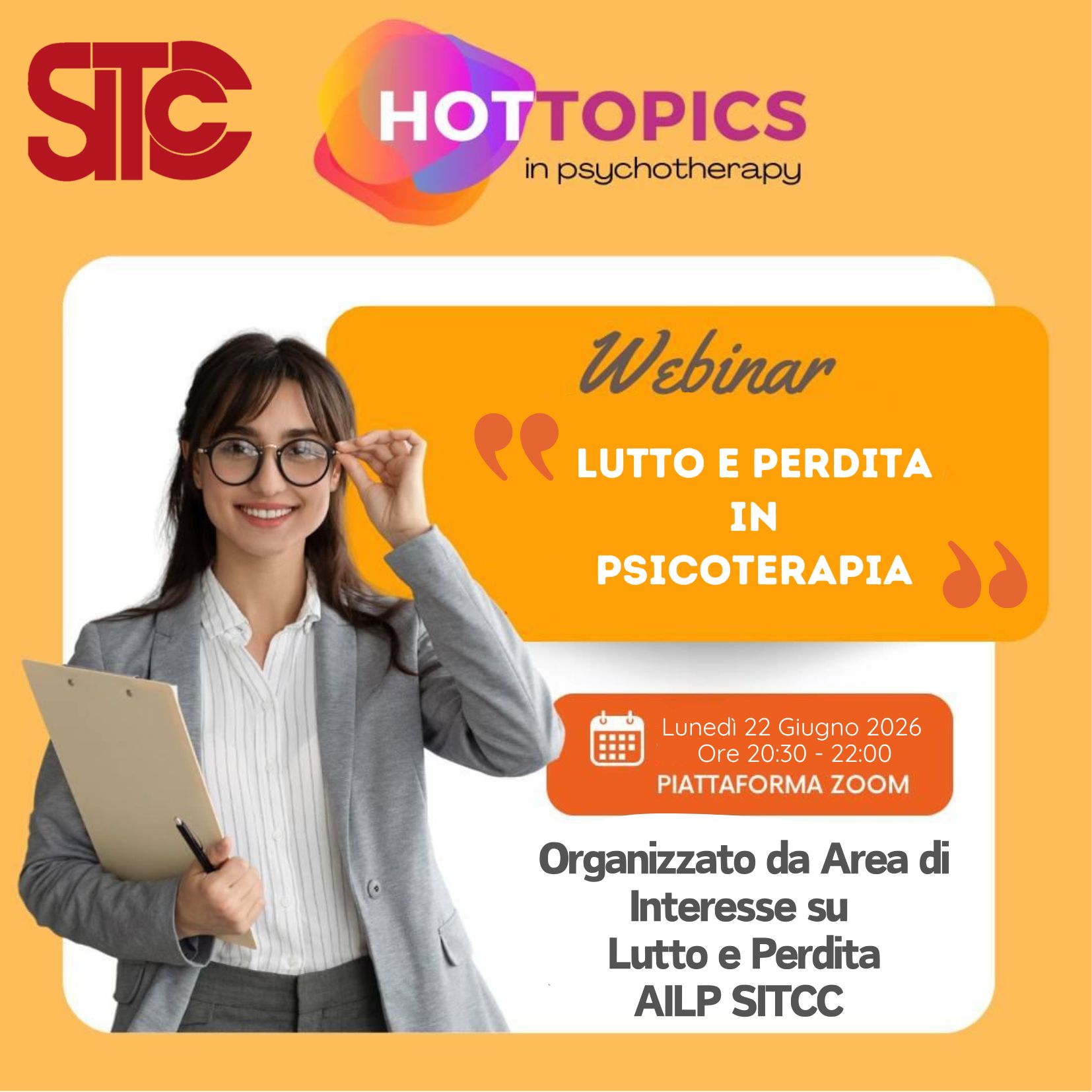 Al momento stai visualizzando Webinar LUTTO E PERDITA IN PSICOTERAPIA